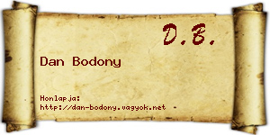 Dan Bodony névjegykártya